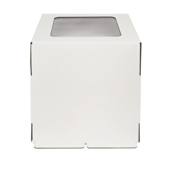 Коробка для торта «Стандарт» с окном, 300*300*250, белая