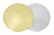 Подложка для пирожного толщиной 0,8 мм, D 80 мм, золото/серебро